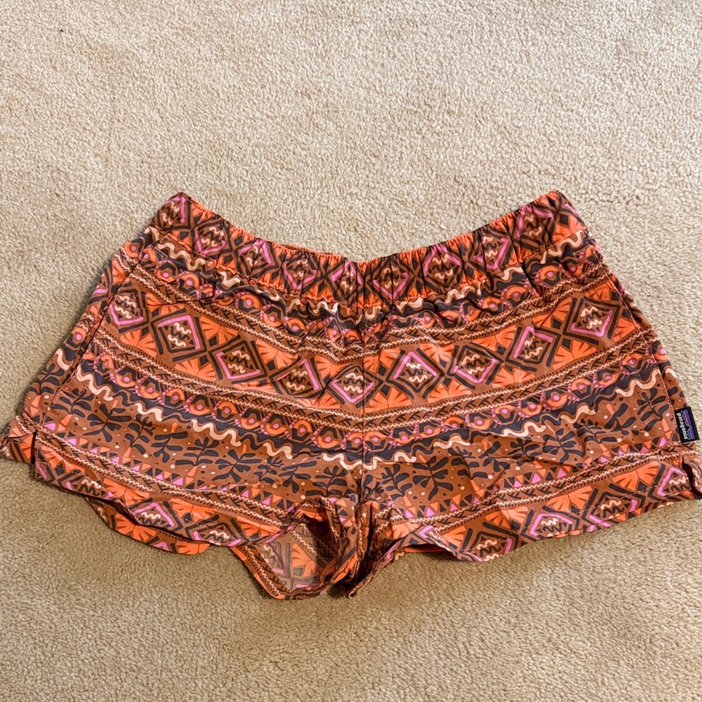 Patagonia Women's Baggie Shorts - Orange and Brown